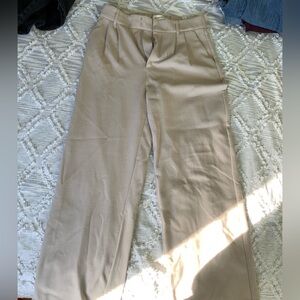 Abercrombie Wide Leg Pants Beige